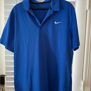 Nike Men's Vibrant Blue Polo Shirt